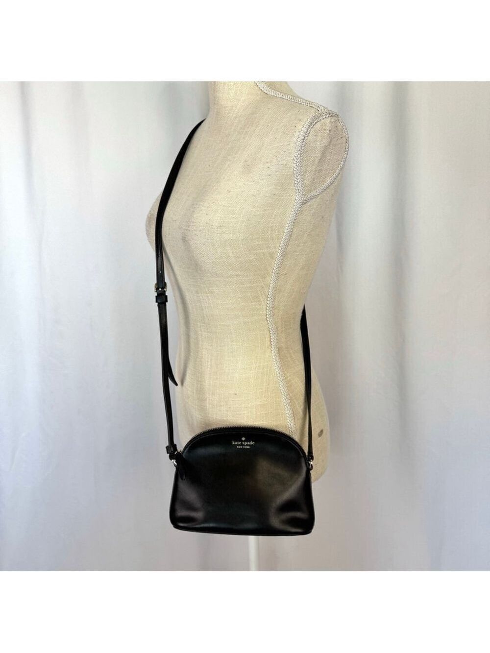 Kate Spade Mini Bag Small Dome Purse Black Leather Small Crossbody